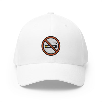 No Smoking Emoji White Cap – Premium by Capmoji