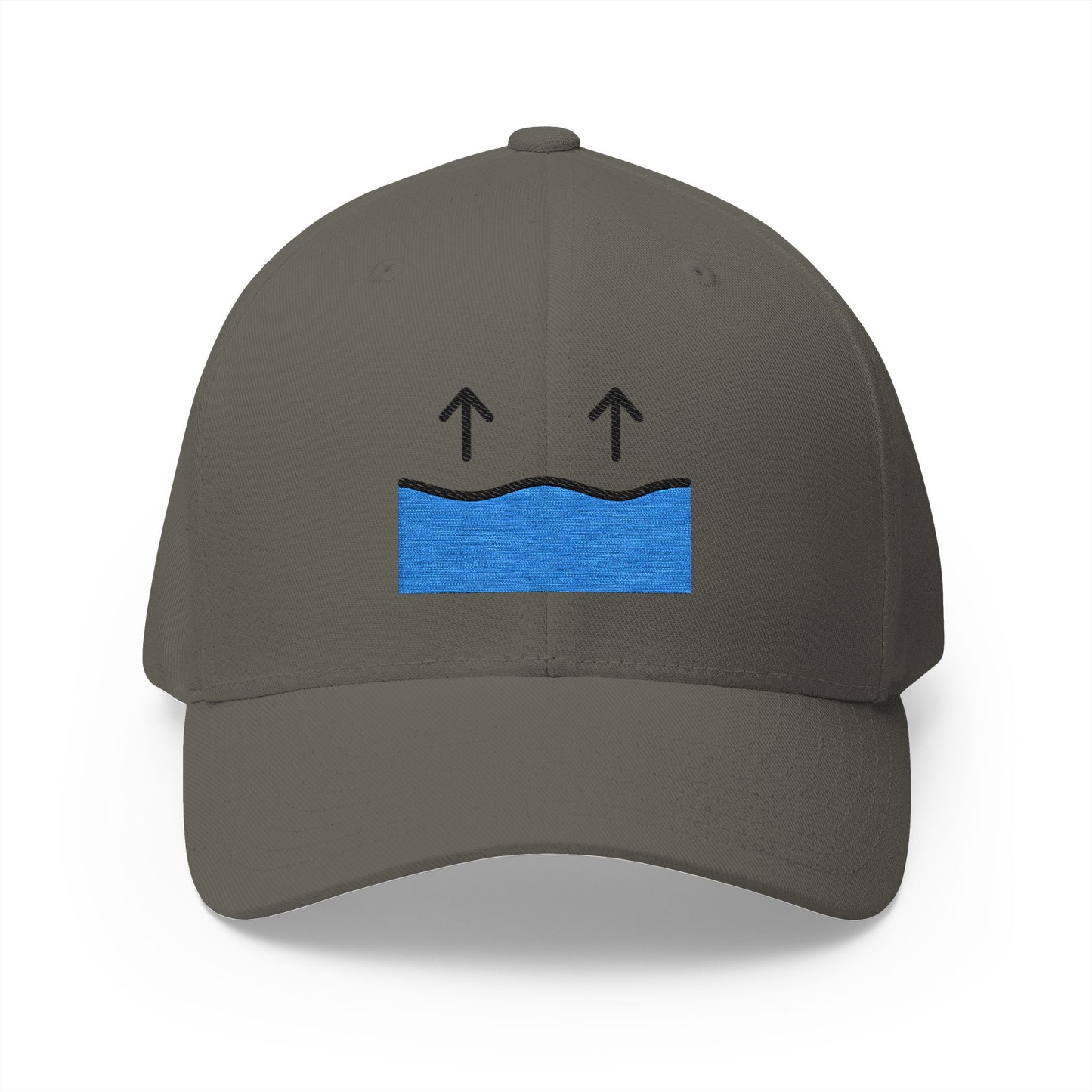 Sea Level Rise Emoji Olive Cap – Premium by Capmoji