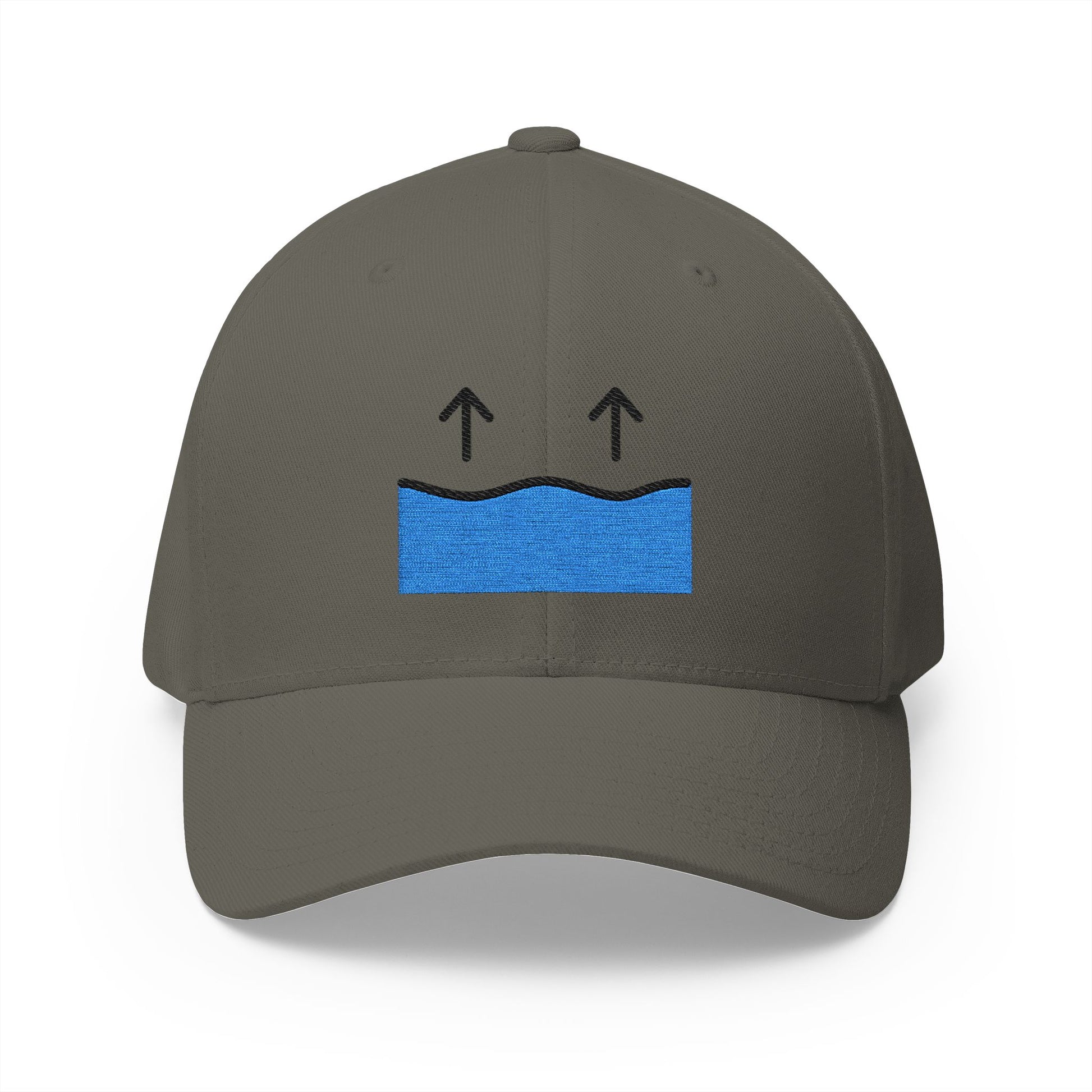 Sea Level Rise Emoji Olive Cap – Premium by Capmoji