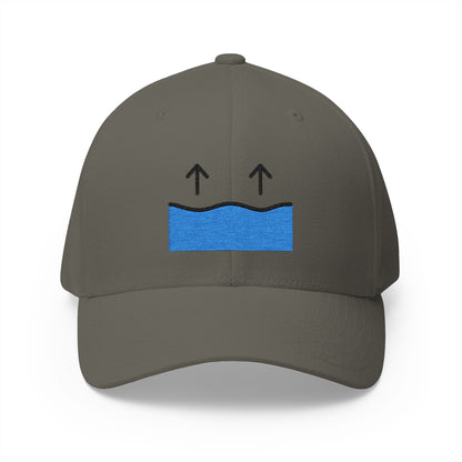 Sea Level Rise Emoji Olive Cap – Premium by Capmoji
