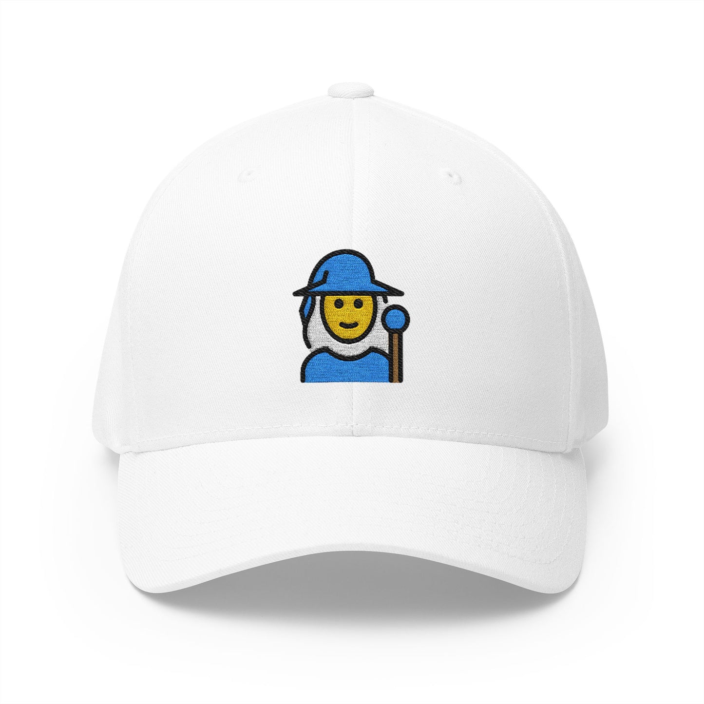 Woman Mage Emoji White Cap – Premium by Capmoji