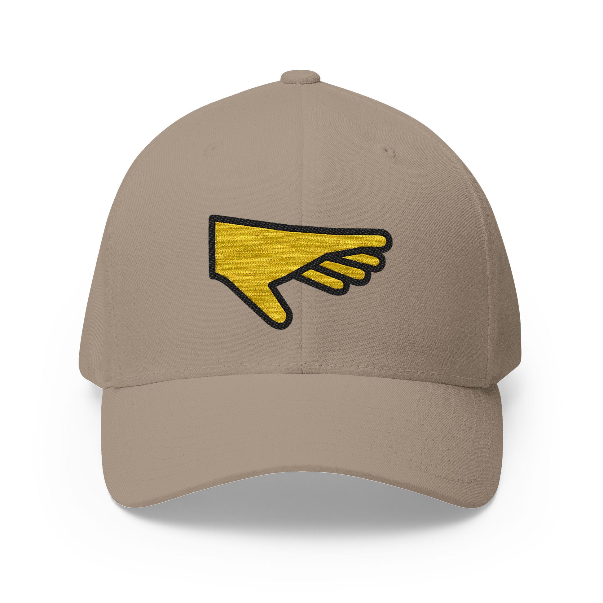 Palm Down Hand Emoji Khaki Cap – Premium by Capmoji