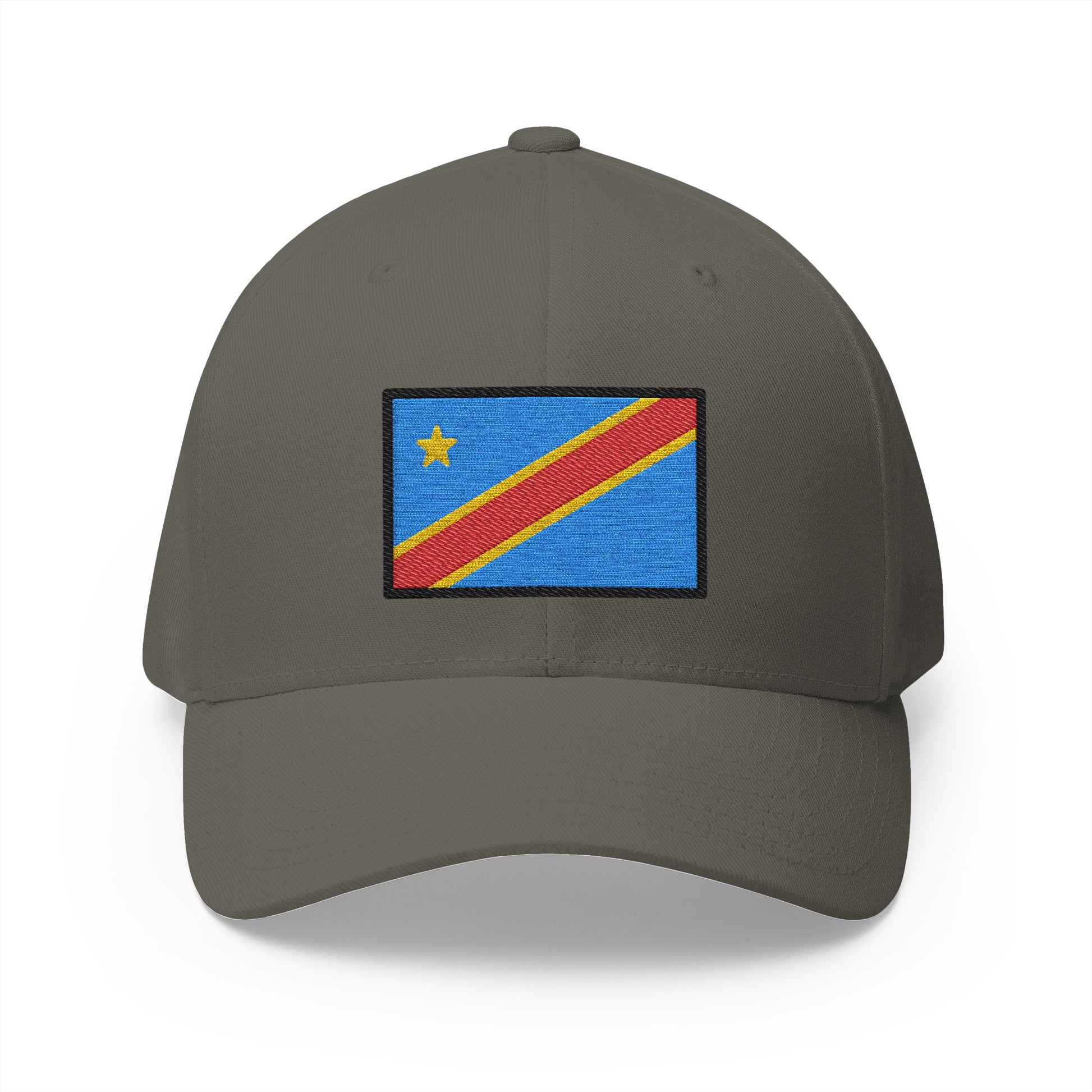 Flag: Congo - Kinshasa Emoji Olive Cap – Premium by Capmoji