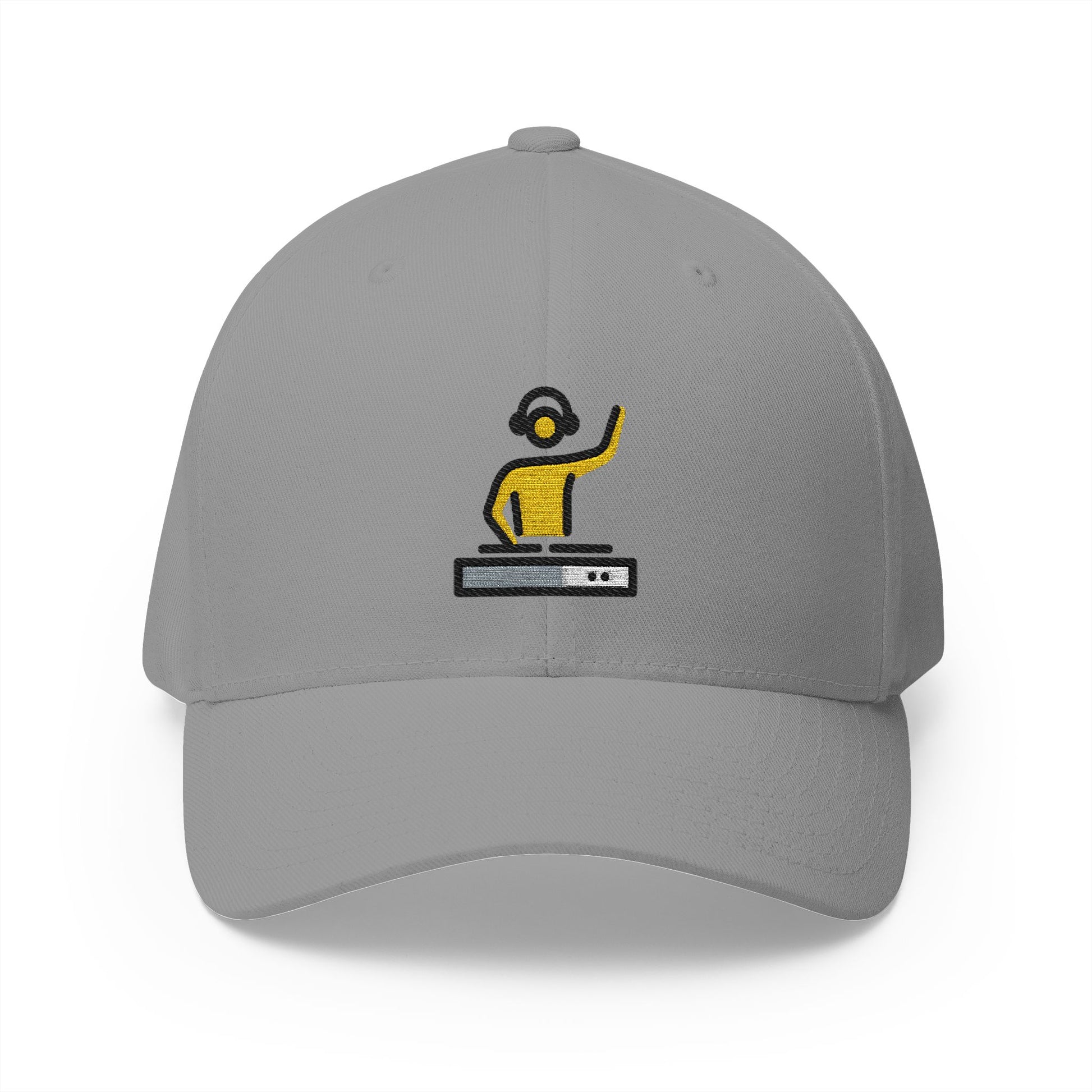 Dj Man Emoji Grey Cap – Premium by Capmoji