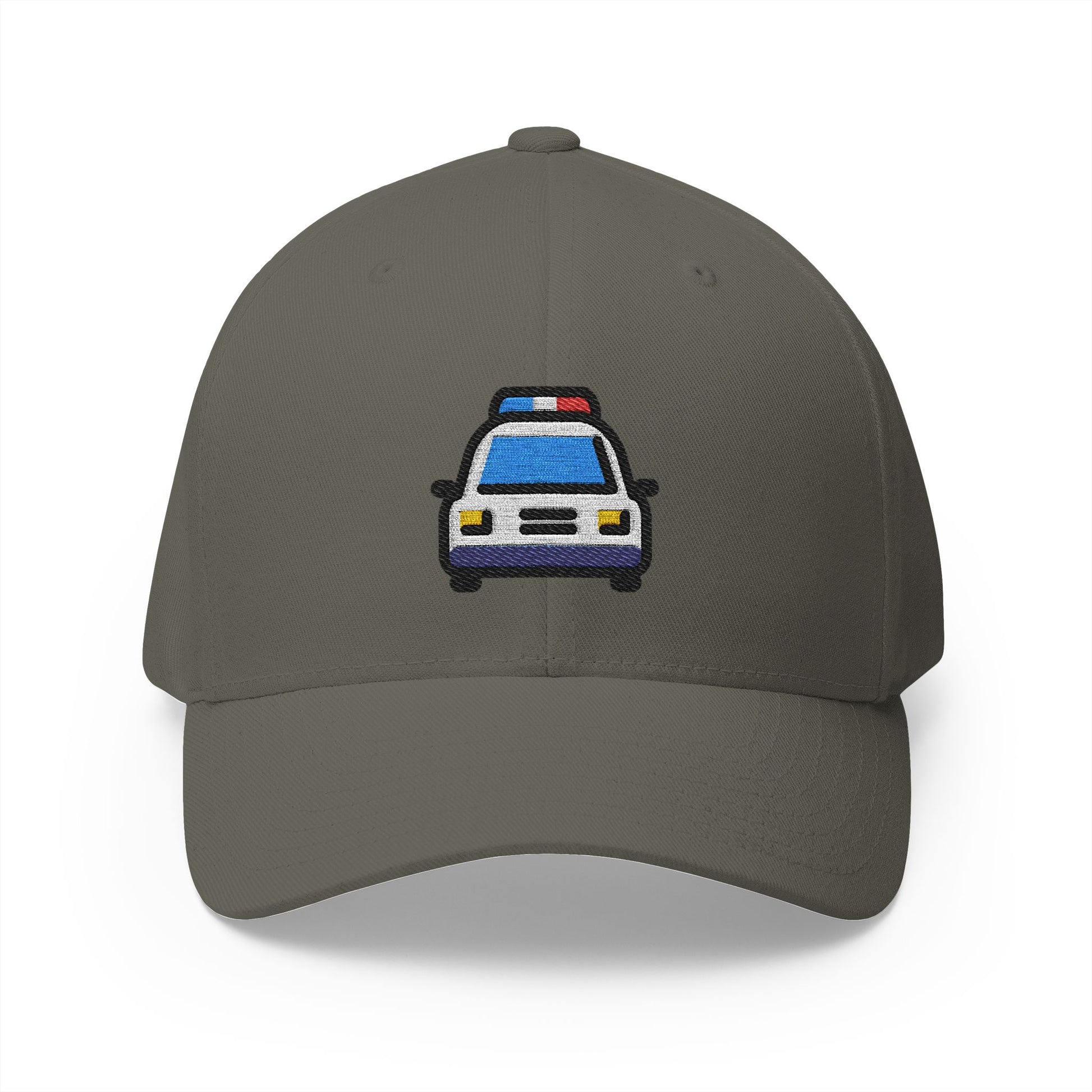 Oncoming Police Car Emoji Olive Cap – Premium by Capmoji