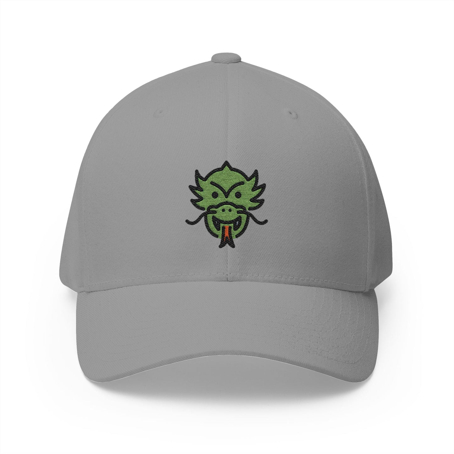 Dragon Face Emoji Grey Cap – Premium by Capmoji