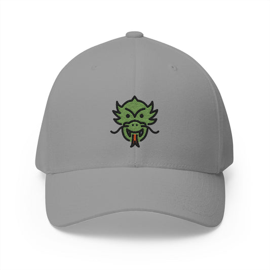 Dragon Face Emoji Grey Cap – Premium by Capmoji