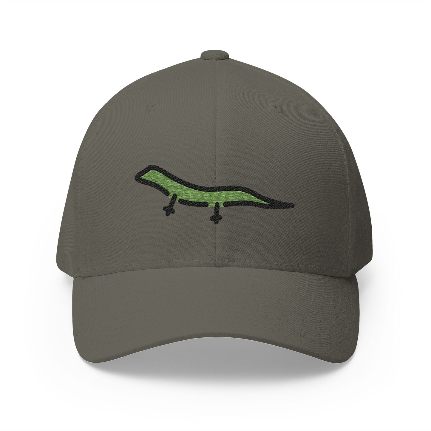 Lizard Emoji Olive Cap – Premium by Capmoji