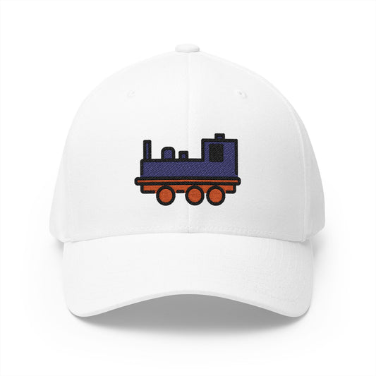 Locomotive Emoji White Cap – Premium by Capmoji