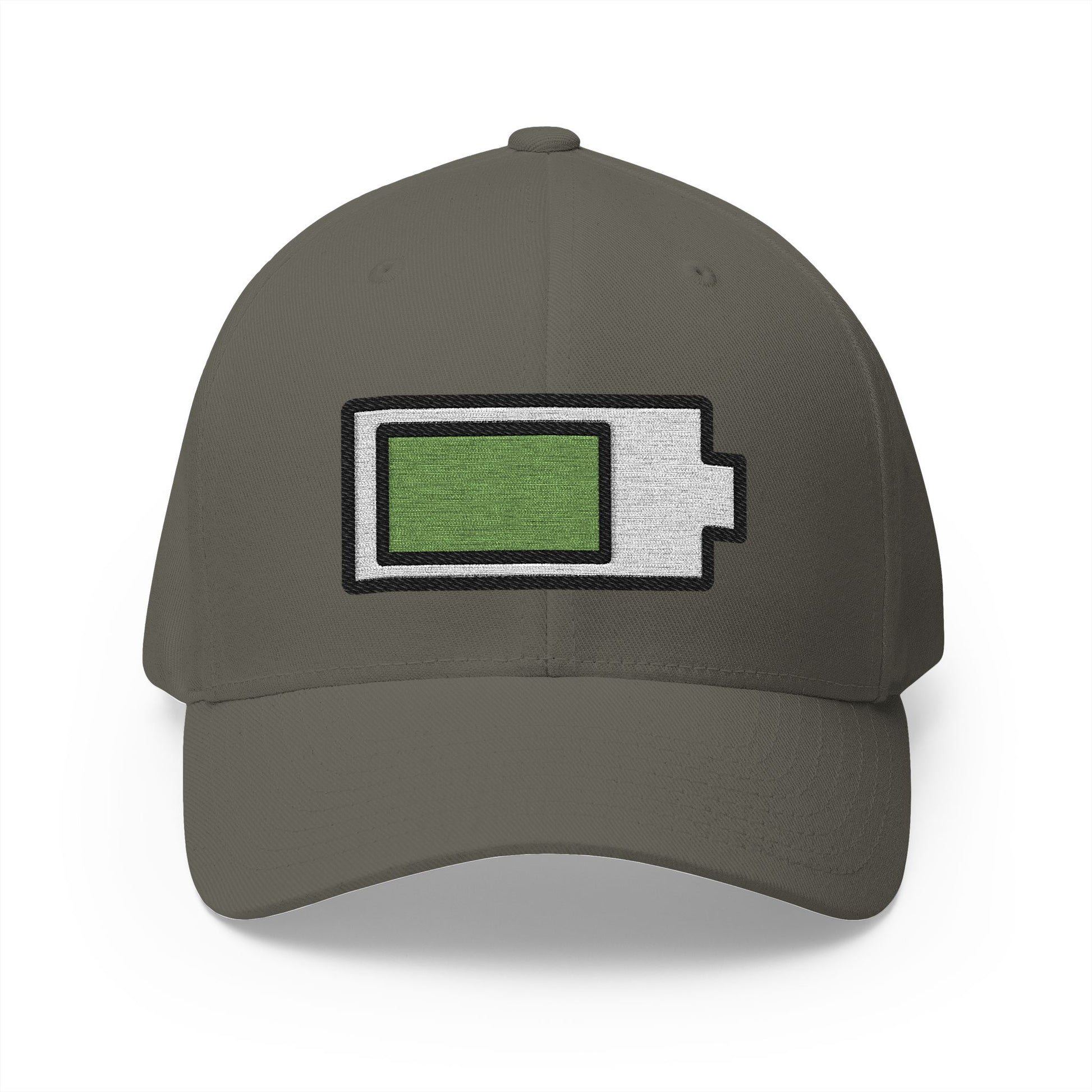 Battery Emoji Olive Cap – Premium by Capmoji