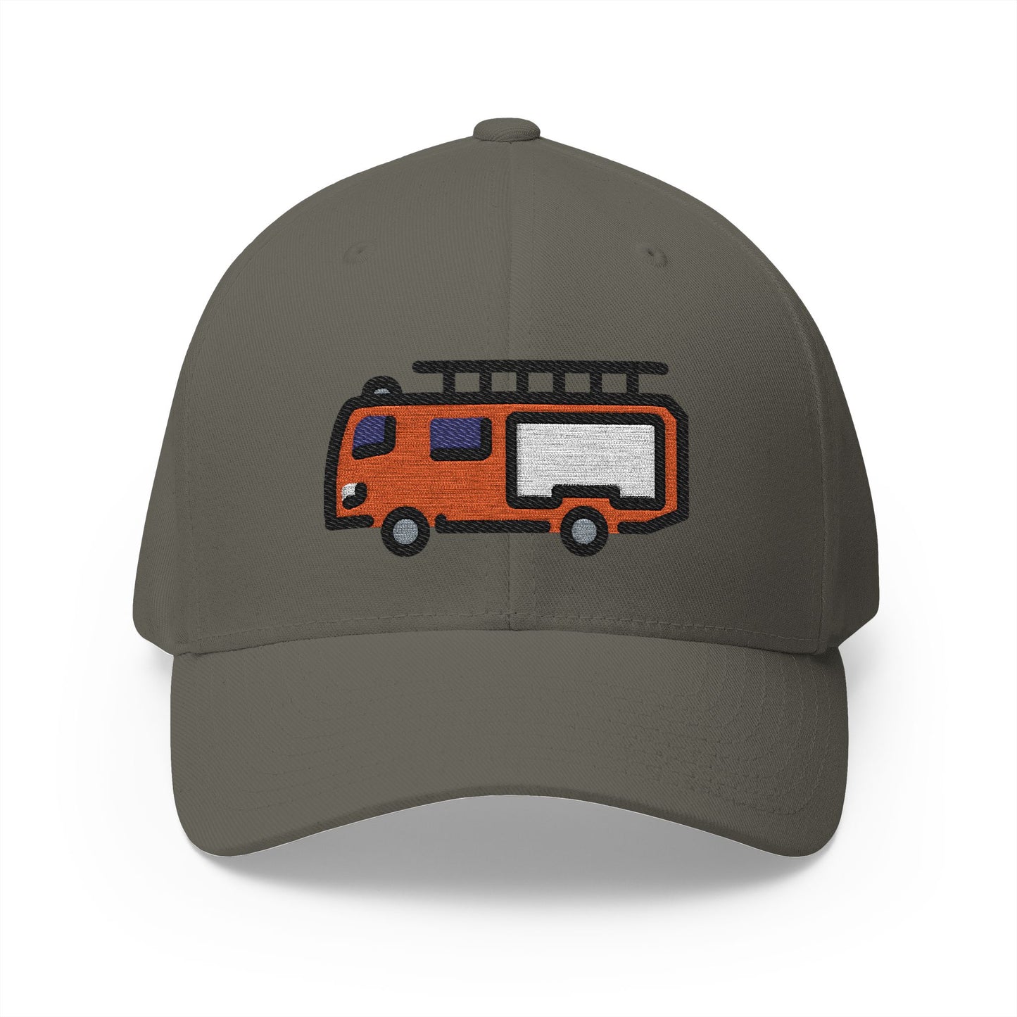Fire Engine Emoji Olive Cap – Premium by Capmoji