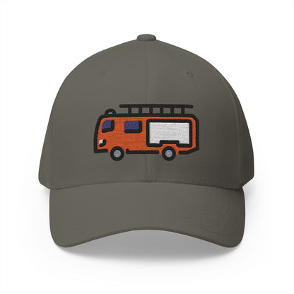Fire Engine Emoji Olive Cap – Premium by Capmoji