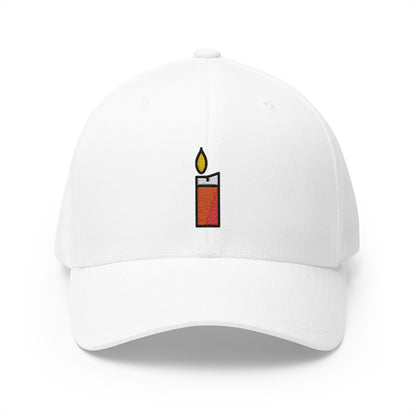 Lighter Emoji White Cap – Premium by Capmoji