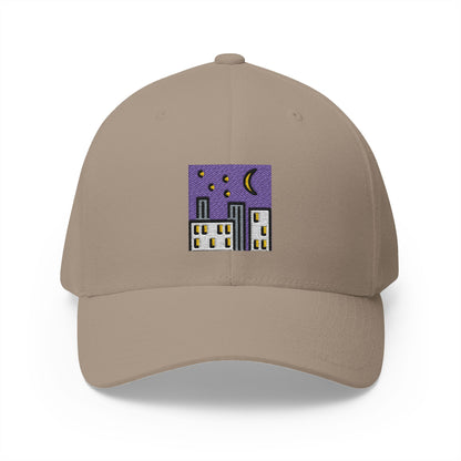 Night With Stars Emoji Khaki Cap – Premium by Capmoji