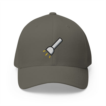 Flashlight Emoji Olive Cap – Premium by Capmoji