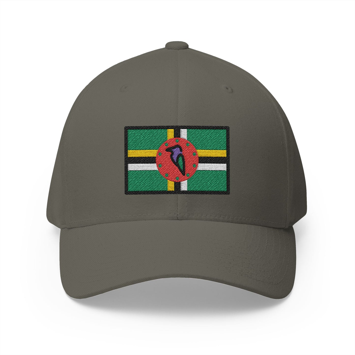 Flag: Dominica Emoji Olive Cap – Premium by Capmoji