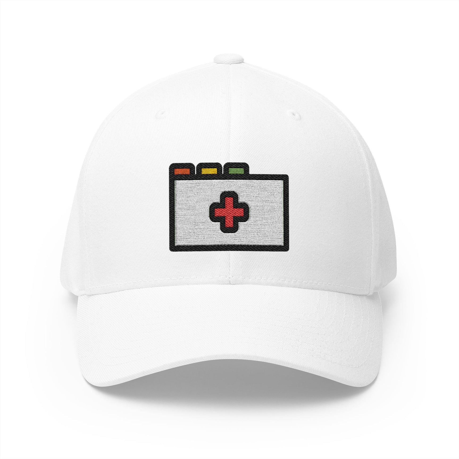Patient File Emoji White Cap – Premium by Capmoji