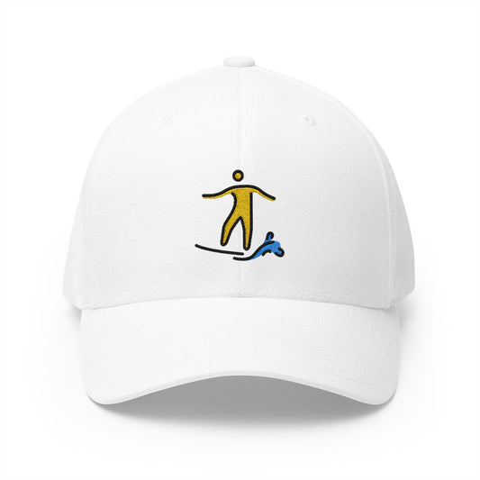 Person Surfing Emoji White Cap – Premium by Capmoji