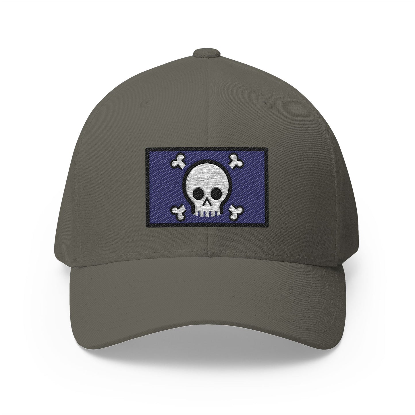 Pirate Flag Emoji Olive Cap – Premium by Capmoji