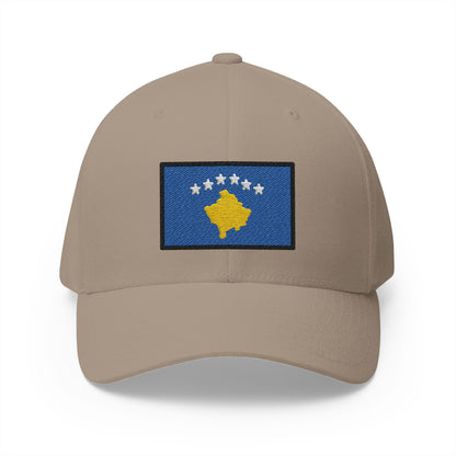 Flag: Kosovo Emoji Khaki Cap – Premium by Capmoji