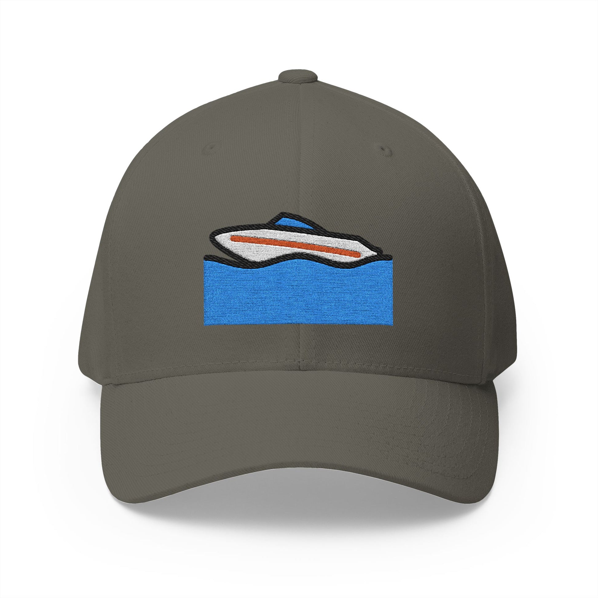 Speedboat Emoji Olive Cap – Premium by Capmoji