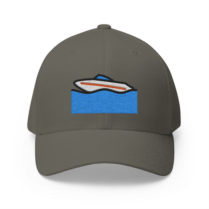 Speedboat Emoji Olive Cap – Premium by Capmoji