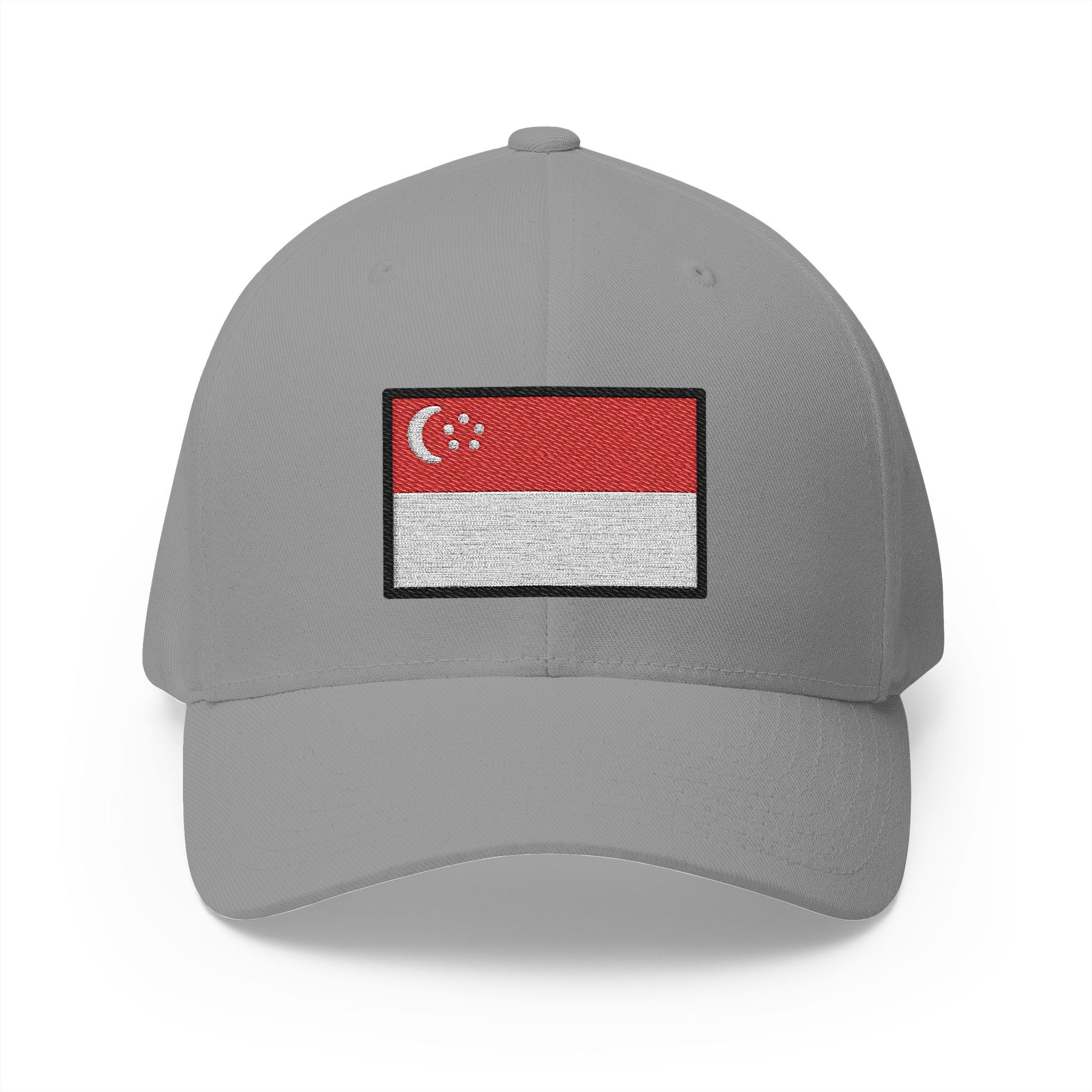Flag: Singapore Emoji Grey Cap – Premium by Capmoji