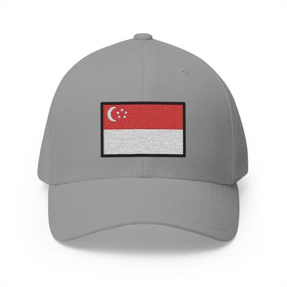 Flag: Singapore Emoji Grey Cap – Premium by Capmoji