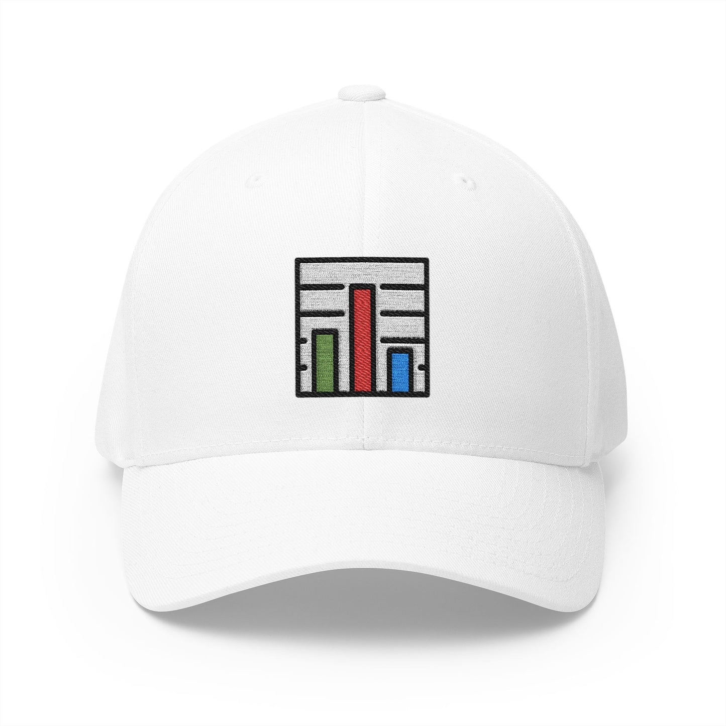 Bar Chart Emoji White Cap – Premium by Capmoji