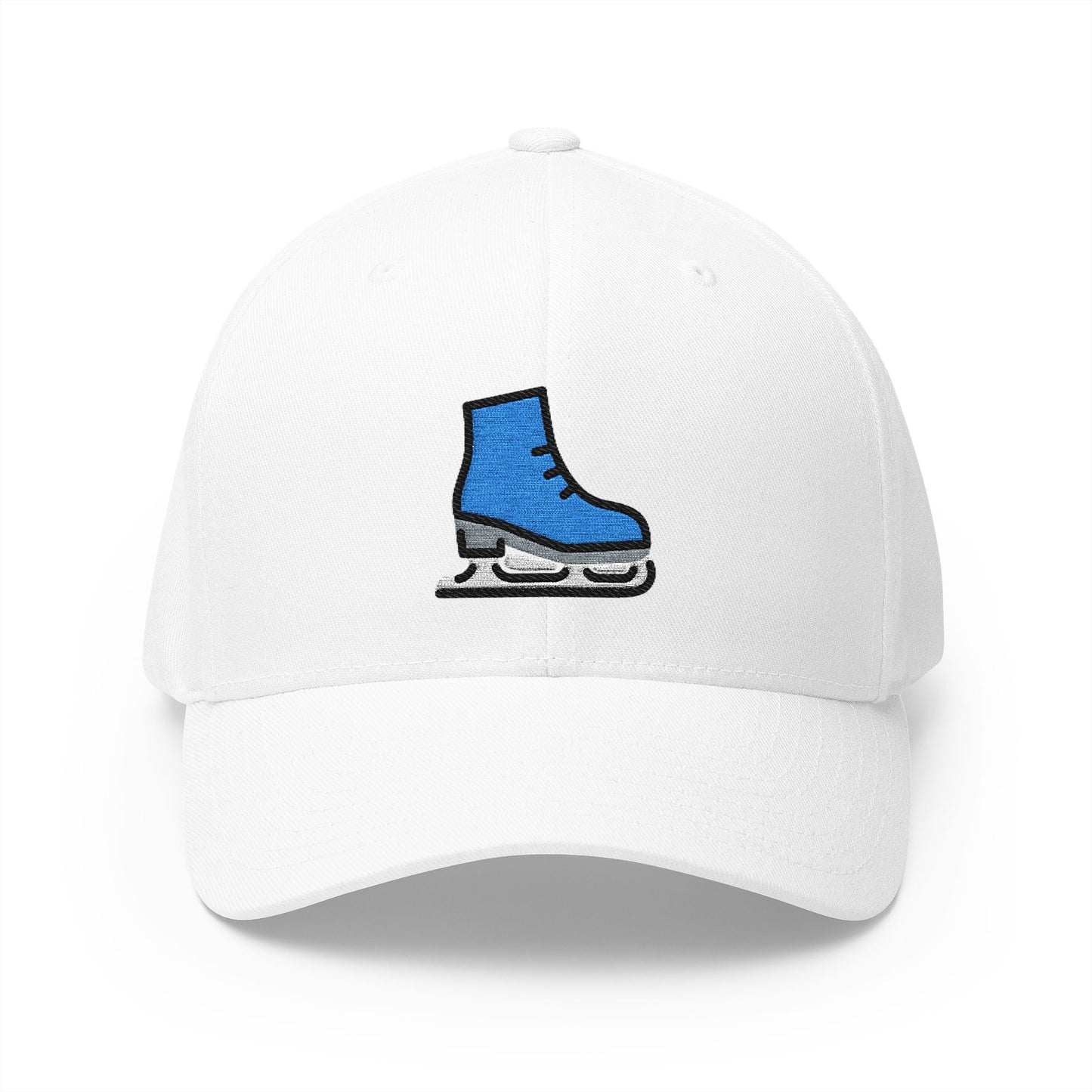 Ice Skate Emoji White Cap – Premium by Capmoji