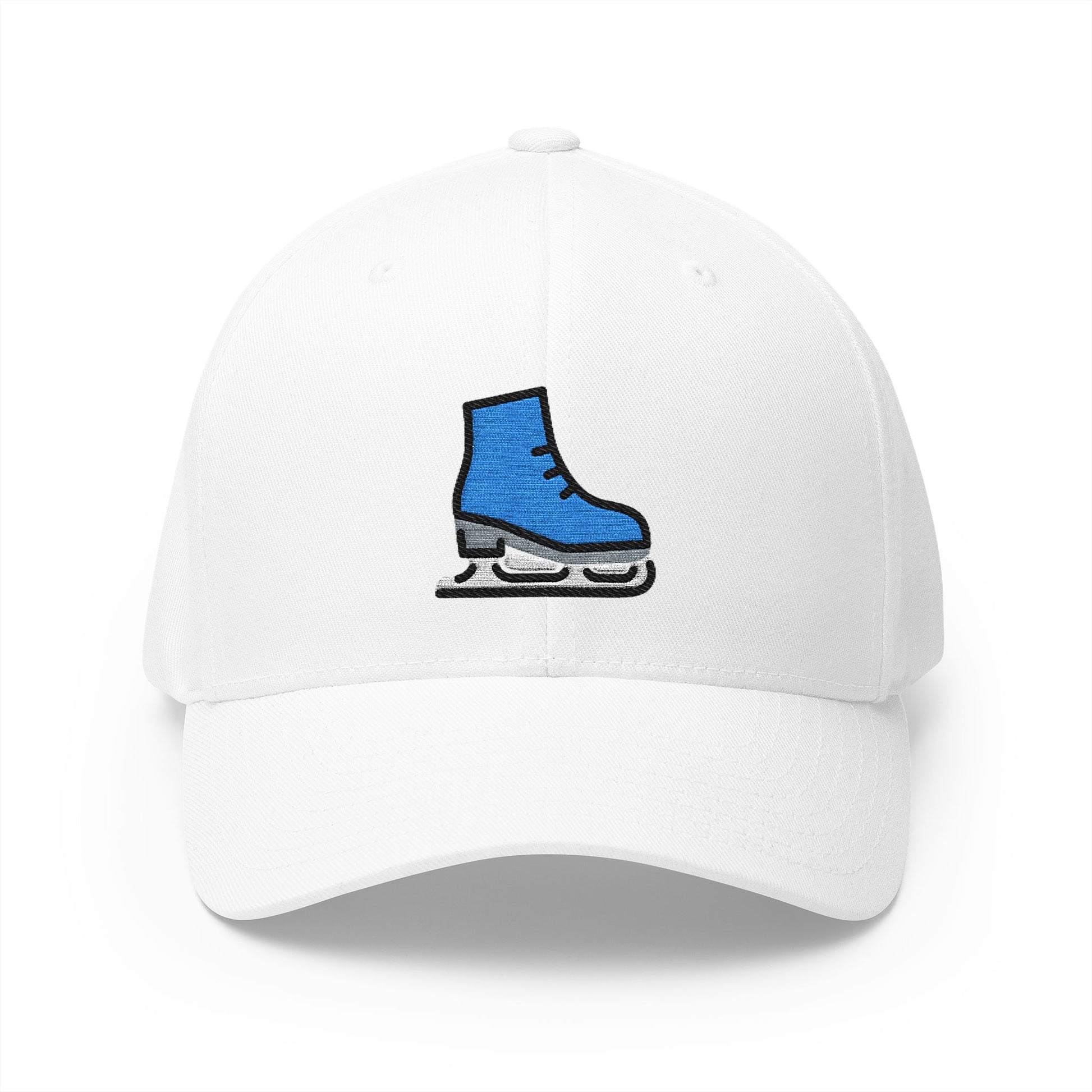 Ice Skate Emoji White Cap – Premium by Capmoji