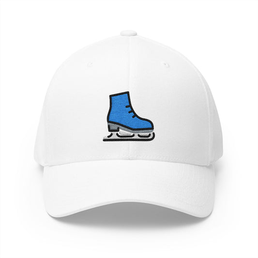 Ice Skate Emoji White Cap – Premium by Capmoji