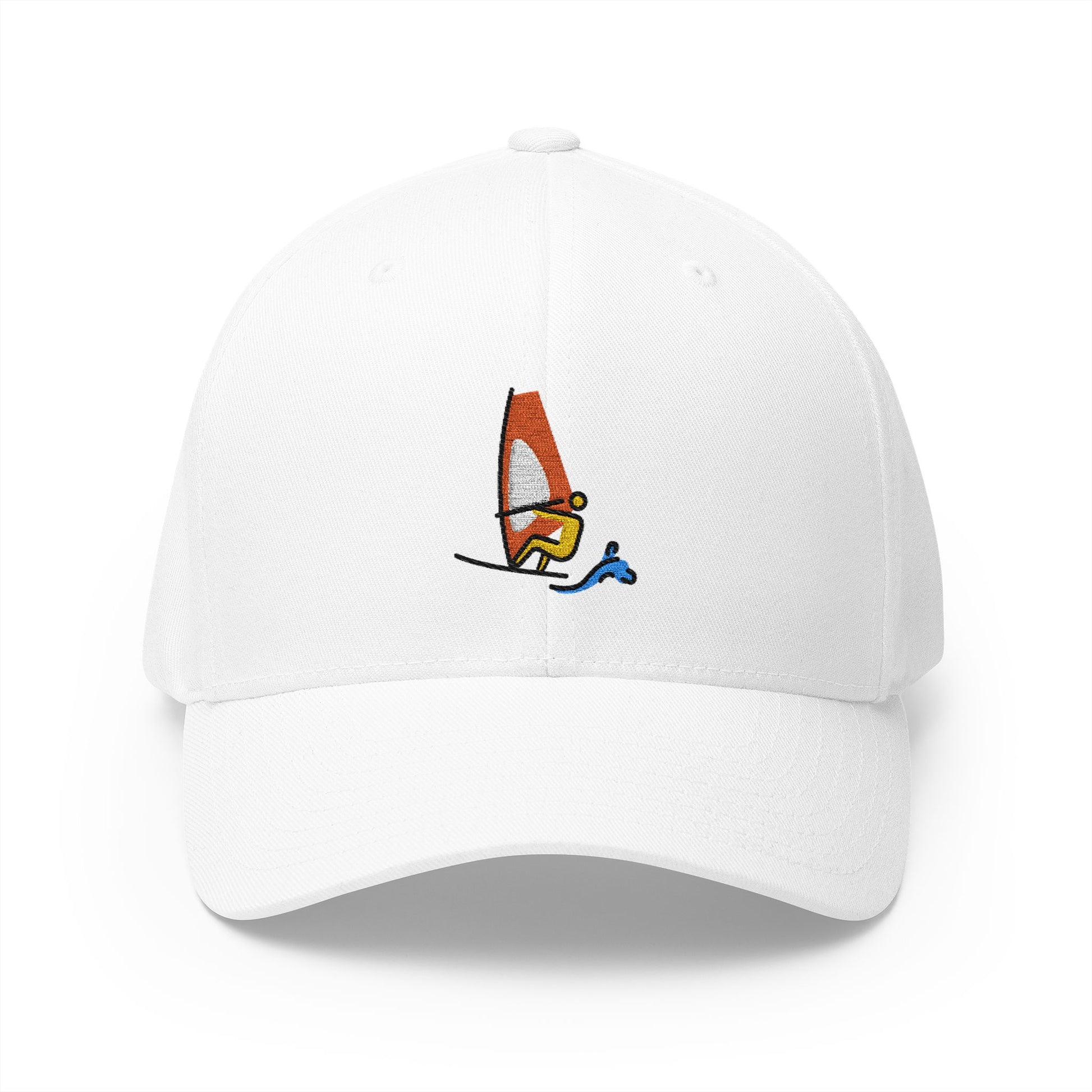 Windsurfing Emoji White Cap – Premium by Capmoji