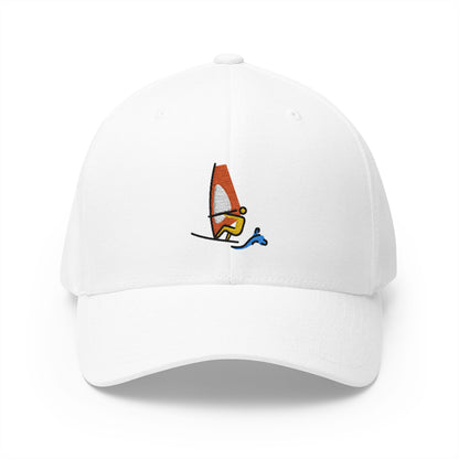 Windsurfing Emoji White Cap – Premium by Capmoji