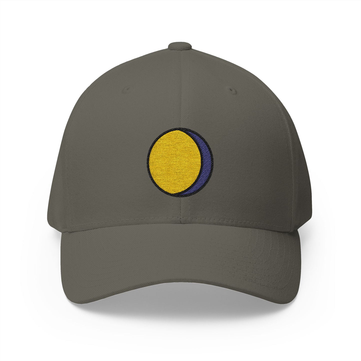 Waning Gibbous Moon Emoji Olive Cap – Premium by Capmoji