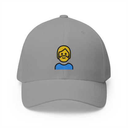 Person: Beard Emoji Grey Cap – Premium by Capmoji