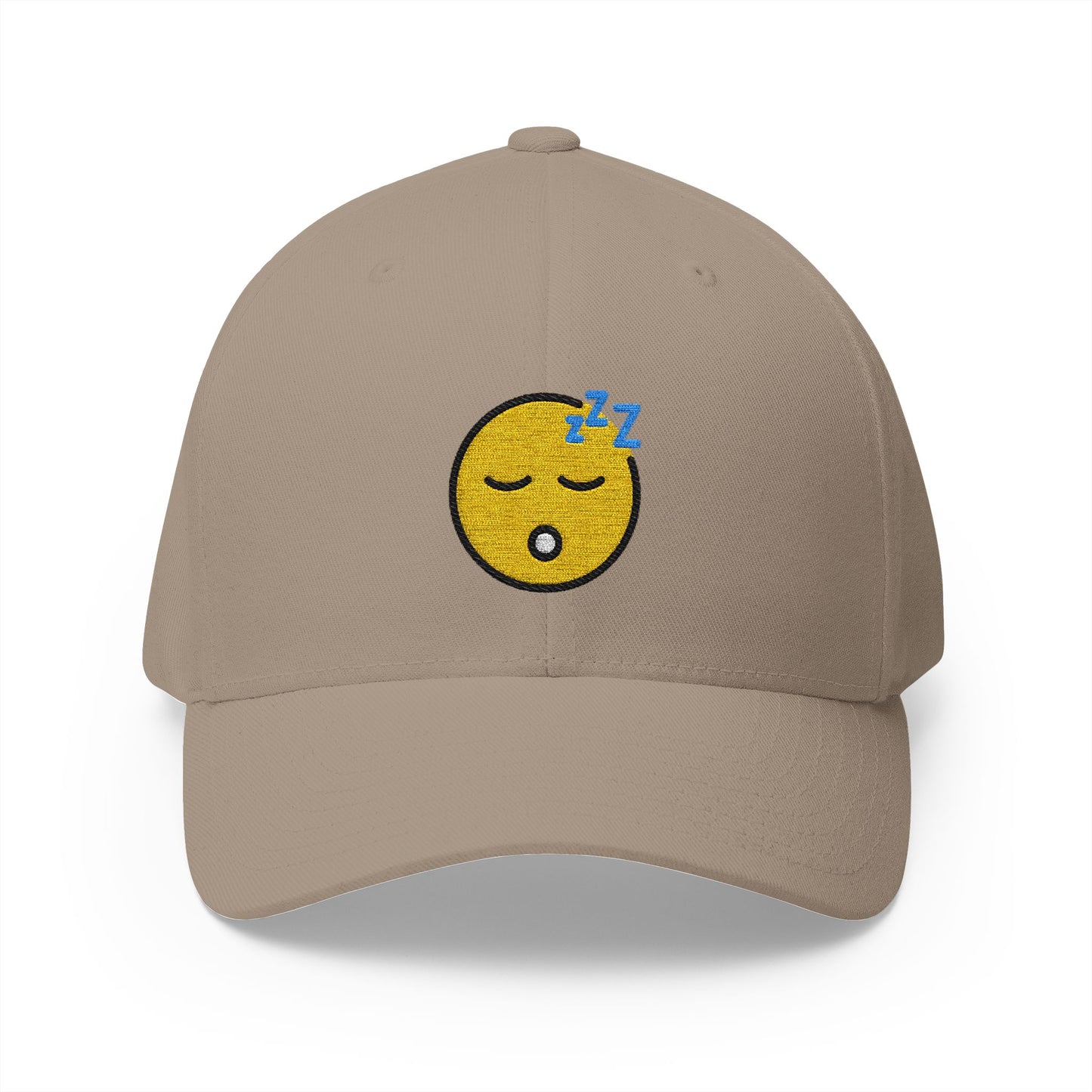 Sleeping Face Emoji Khaki Cap – Premium by Capmoji