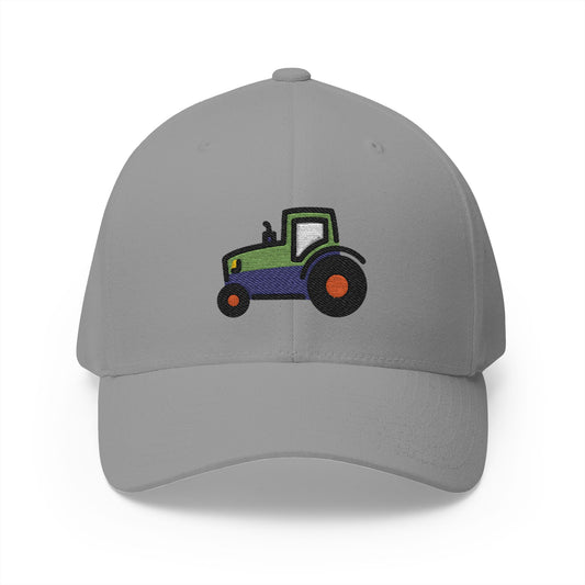 Tractor Emoji Grey Cap – Premium by Capmoji