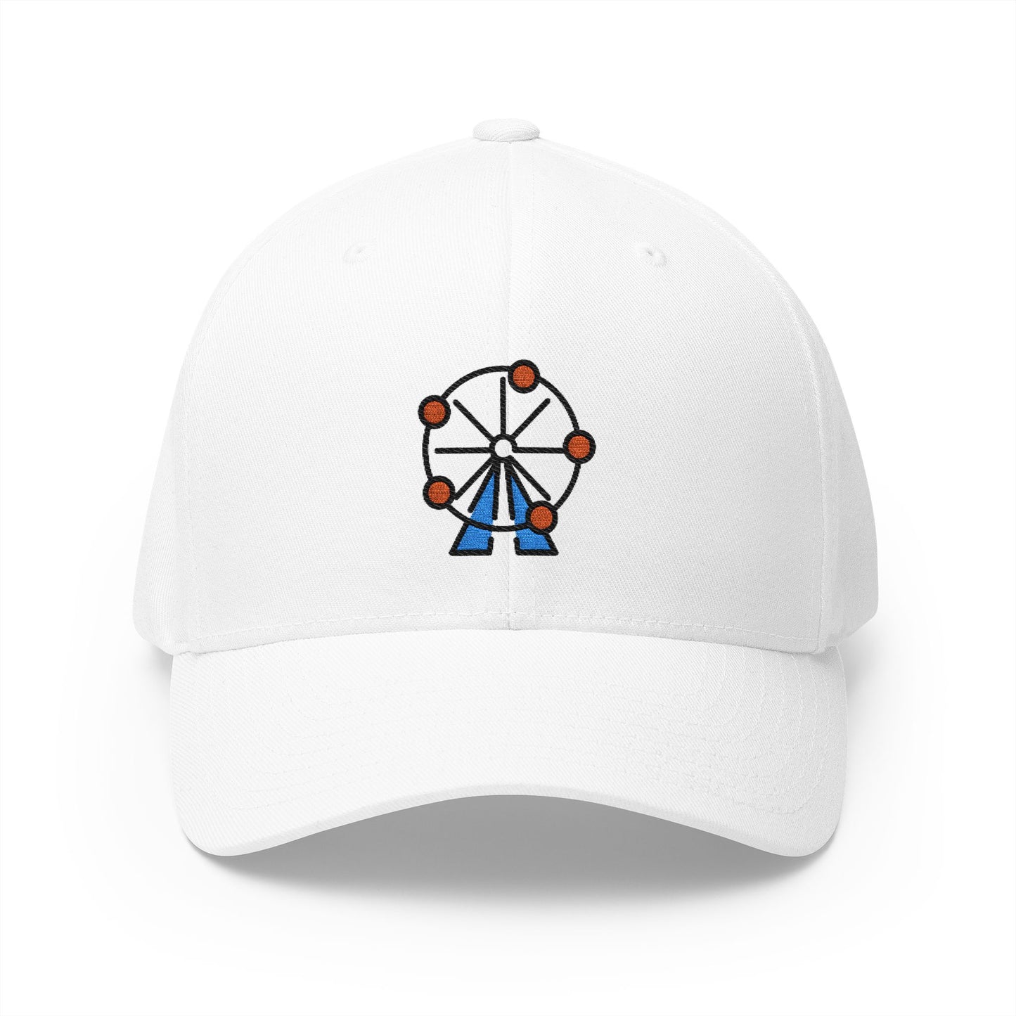 Ferris Wheel Emoji White Cap – Premium by Capmoji