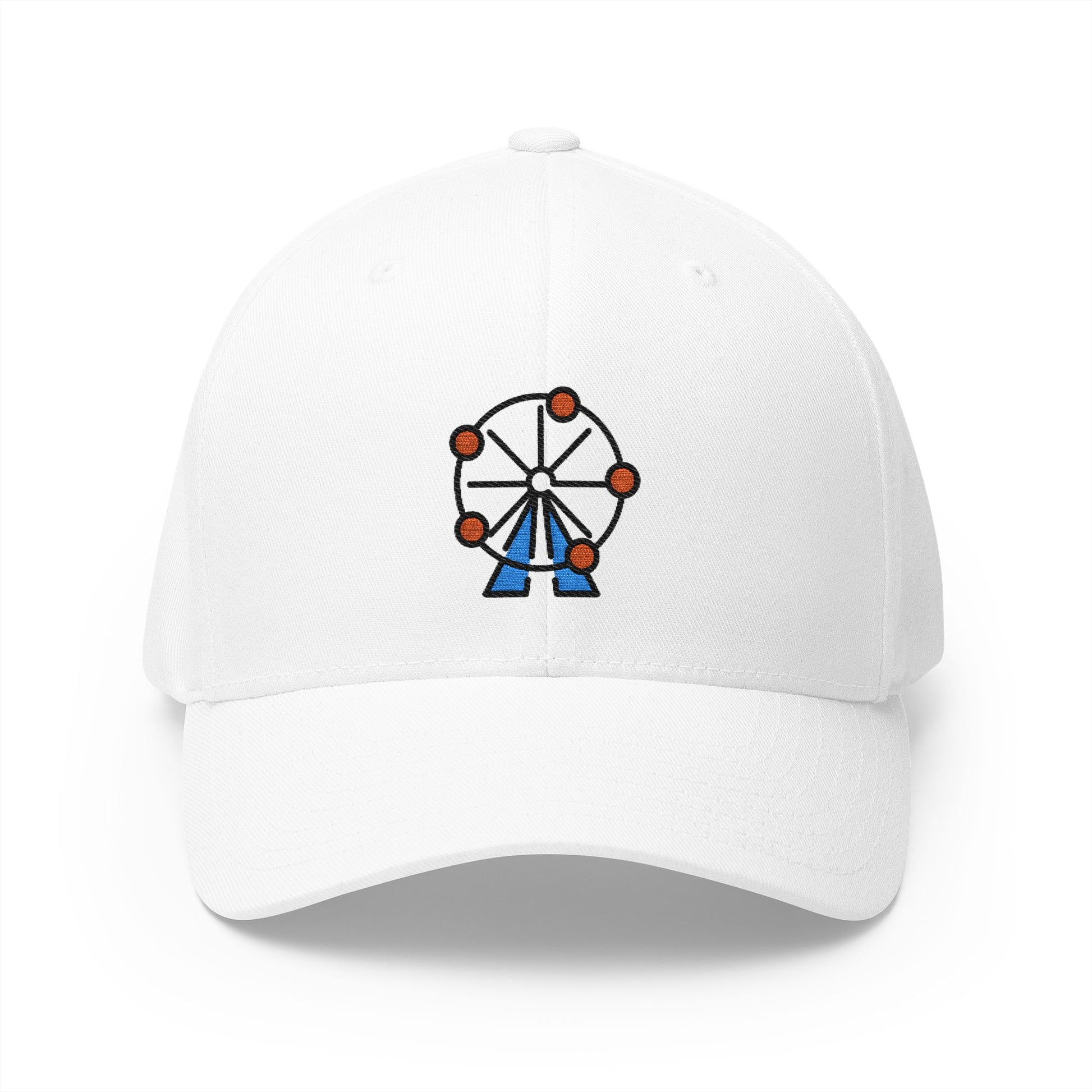 Ferris Wheel Emoji White Cap – Premium by Capmoji