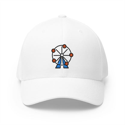 Ferris Wheel Emoji White Cap – Premium by Capmoji