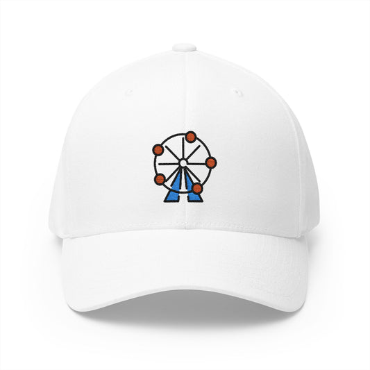 Ferris Wheel Emoji White Cap – Premium by Capmoji