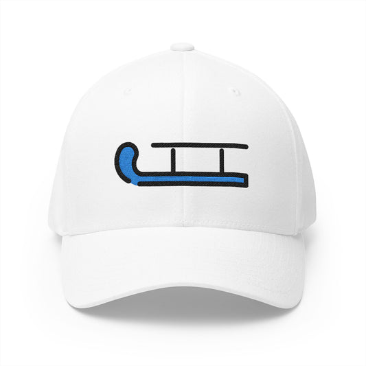 Sled Emoji White Cap – Premium by Capmoji
