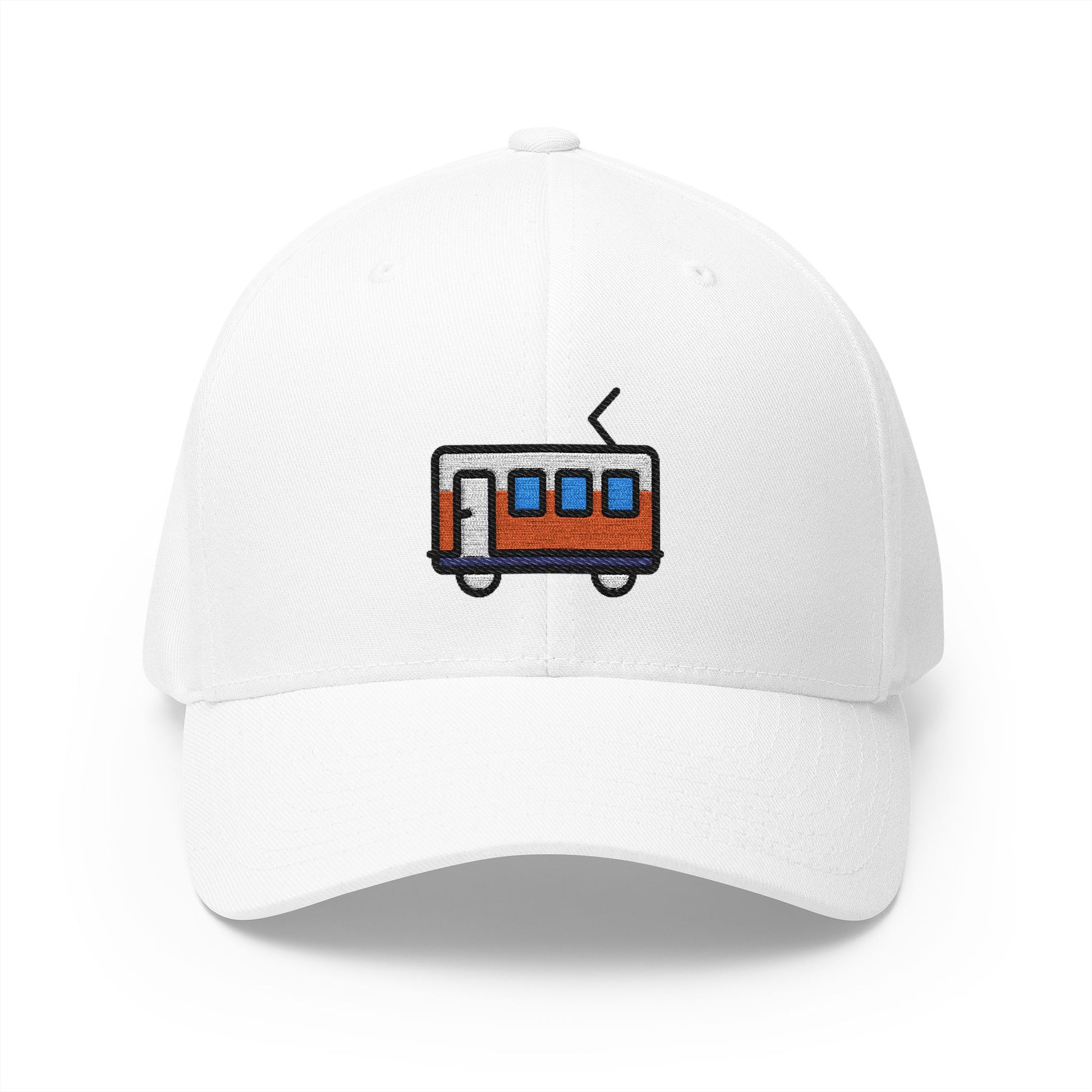 Railway Car Emoji White Cap – Premium by Capmoji