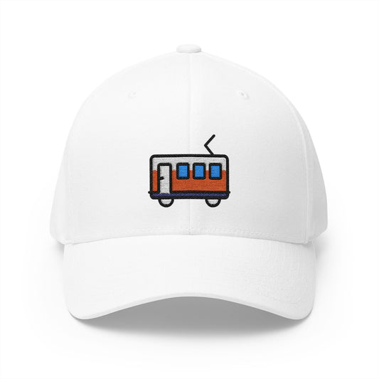 Railway Car Emoji White Cap – Premium by Capmoji