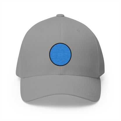 Blue Circle Emoji Grey Cap – Premium by Capmoji