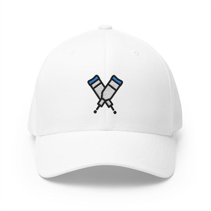 Crutches Emoji White Cap – Premium by Capmoji