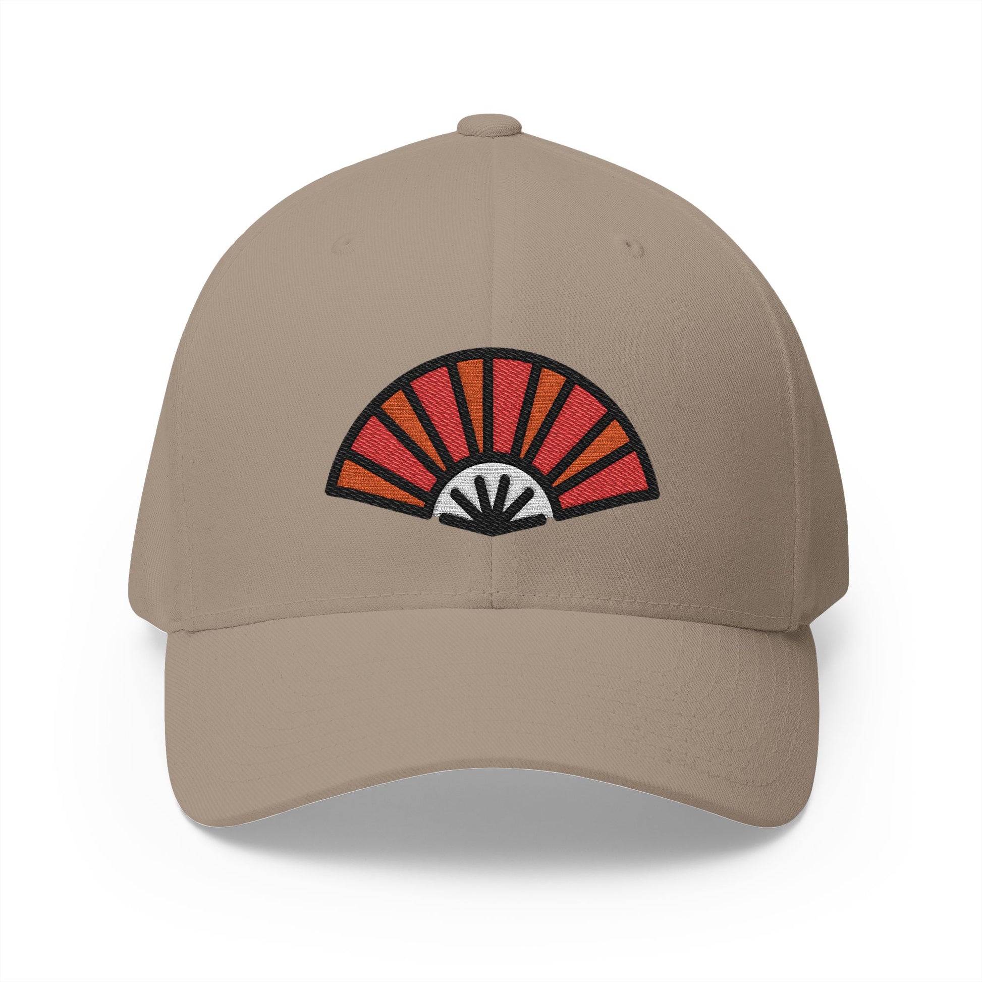 Folding Hand Fan Emoji Khaki Cap – Premium by Capmoji