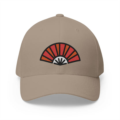 Folding Hand Fan Emoji Khaki Cap – Premium by Capmoji