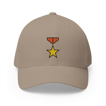 Military Medal Emoji Khaki Cap – Premium by Capmoji